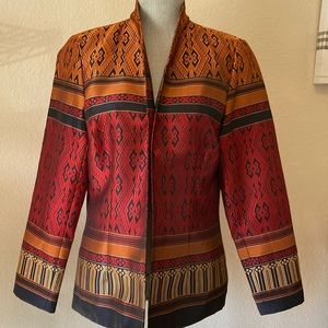 Coldwater Creek Jacket w/ Mandrain collar Sz 10